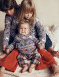 Fair Isle Jumper-Glacier Blue Christmas Cars
