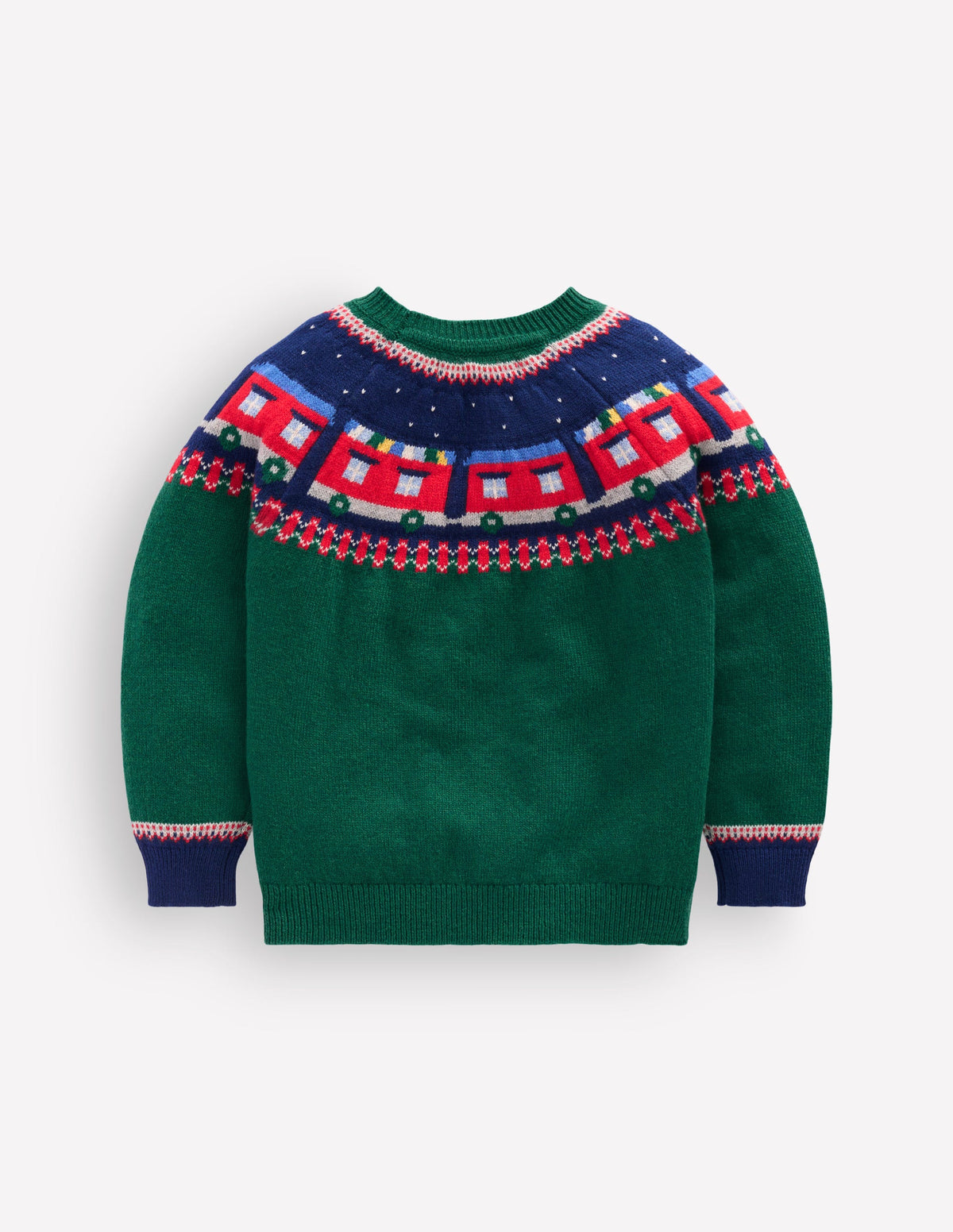 Fair Isle Jumper-Jewel Green Train - Image 2