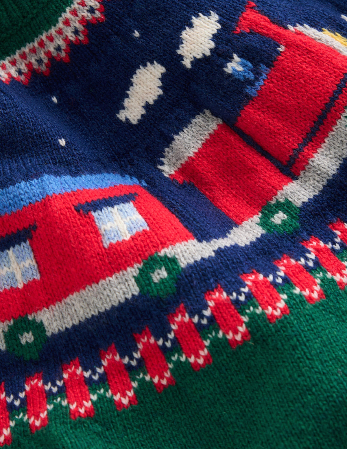 Fair Isle Jumper-Jewel Green Train - Image 3
