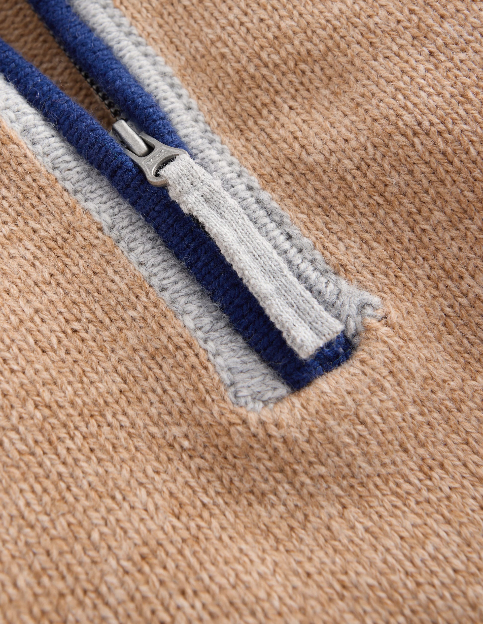 Heritage Half-Zip Jumper-Camel Melange-3