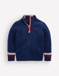 Heritage Half-Zip Jumper-Medieval Blue