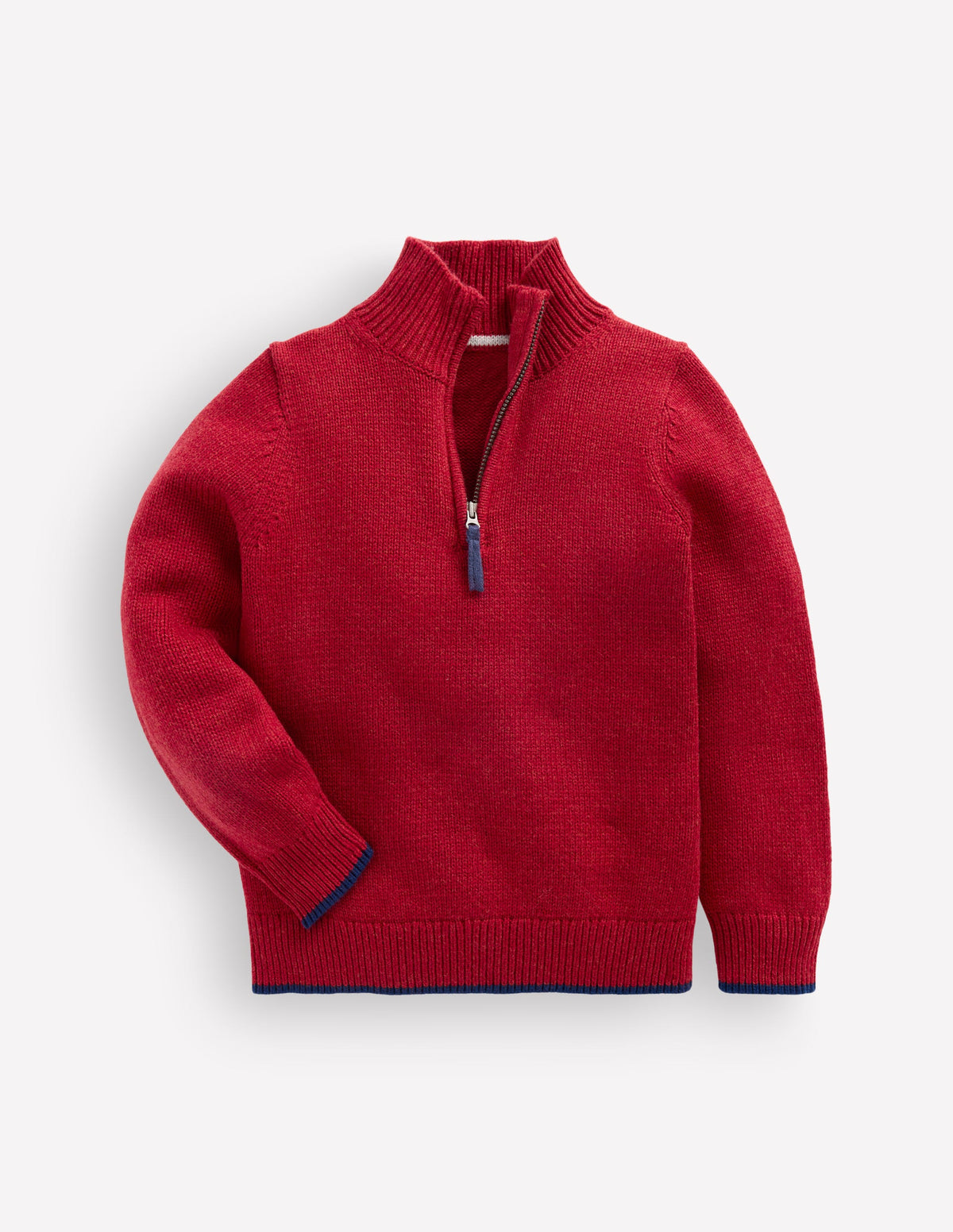 Heritage Half-Zip Jumper-Crimson Red - Image 1
