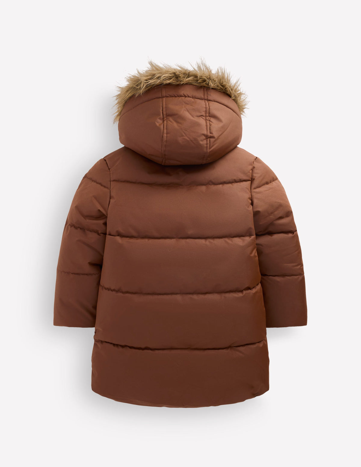 Fleece Lined Padded Coat-Raw Umber - Image 2