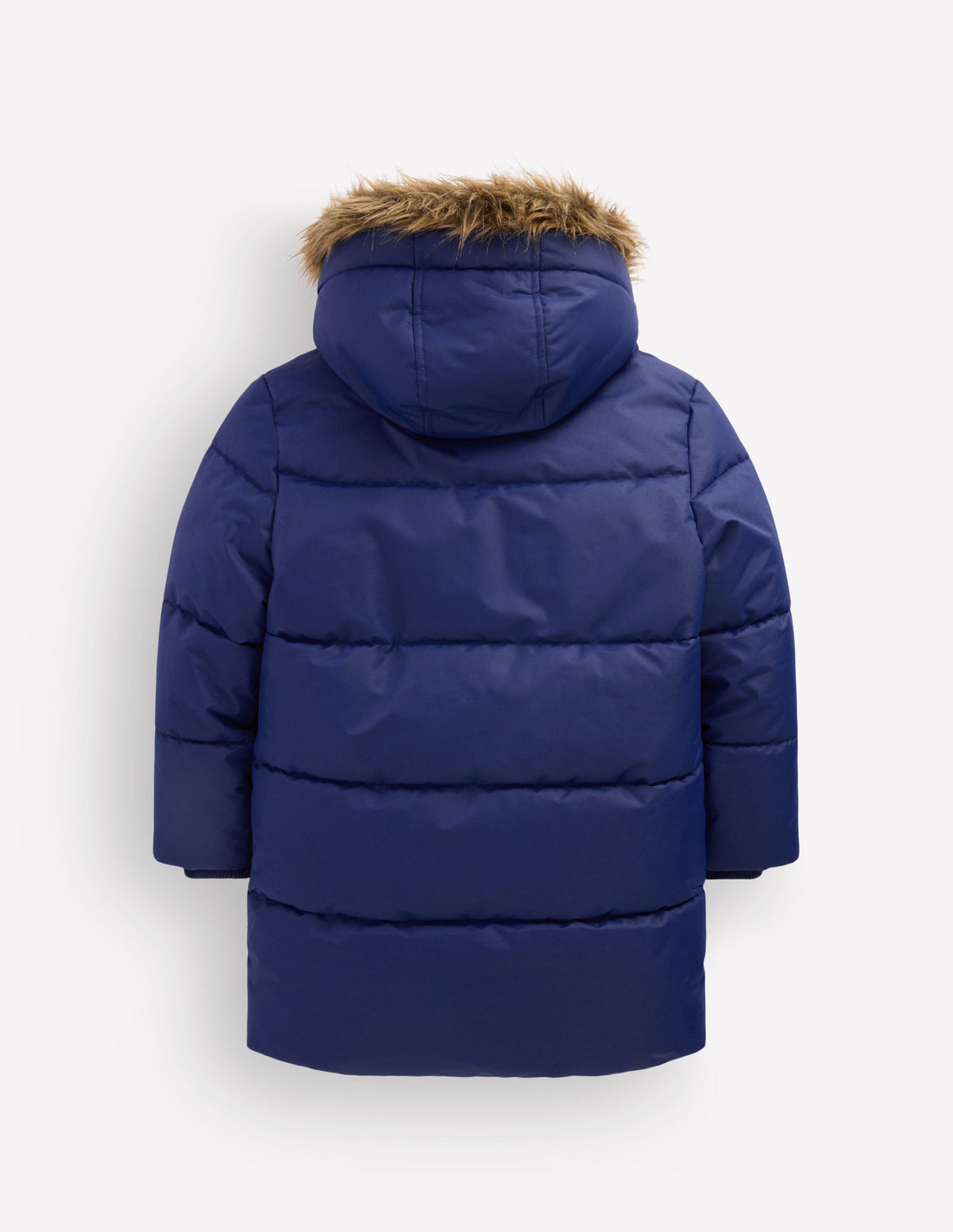 Fleece Lined Padded Coat-College Navy-2