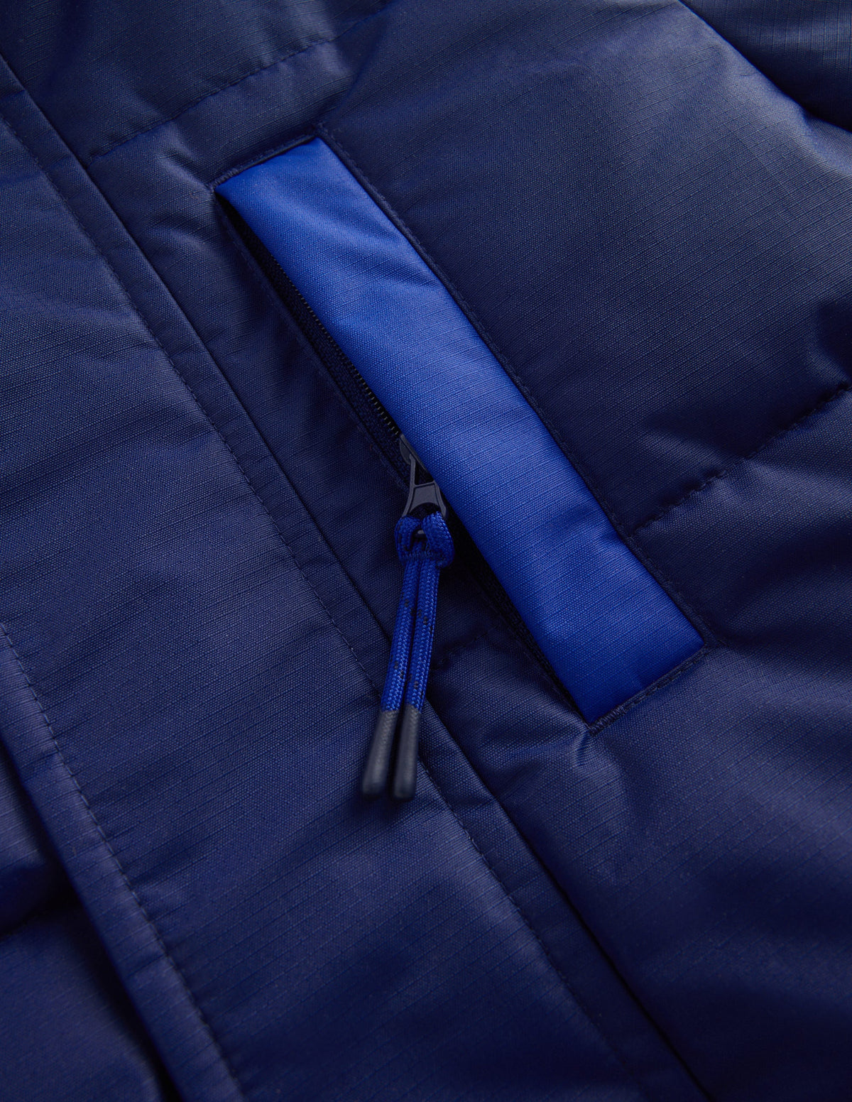 Fleece Lined Padded Coat-College Navy - Image 3