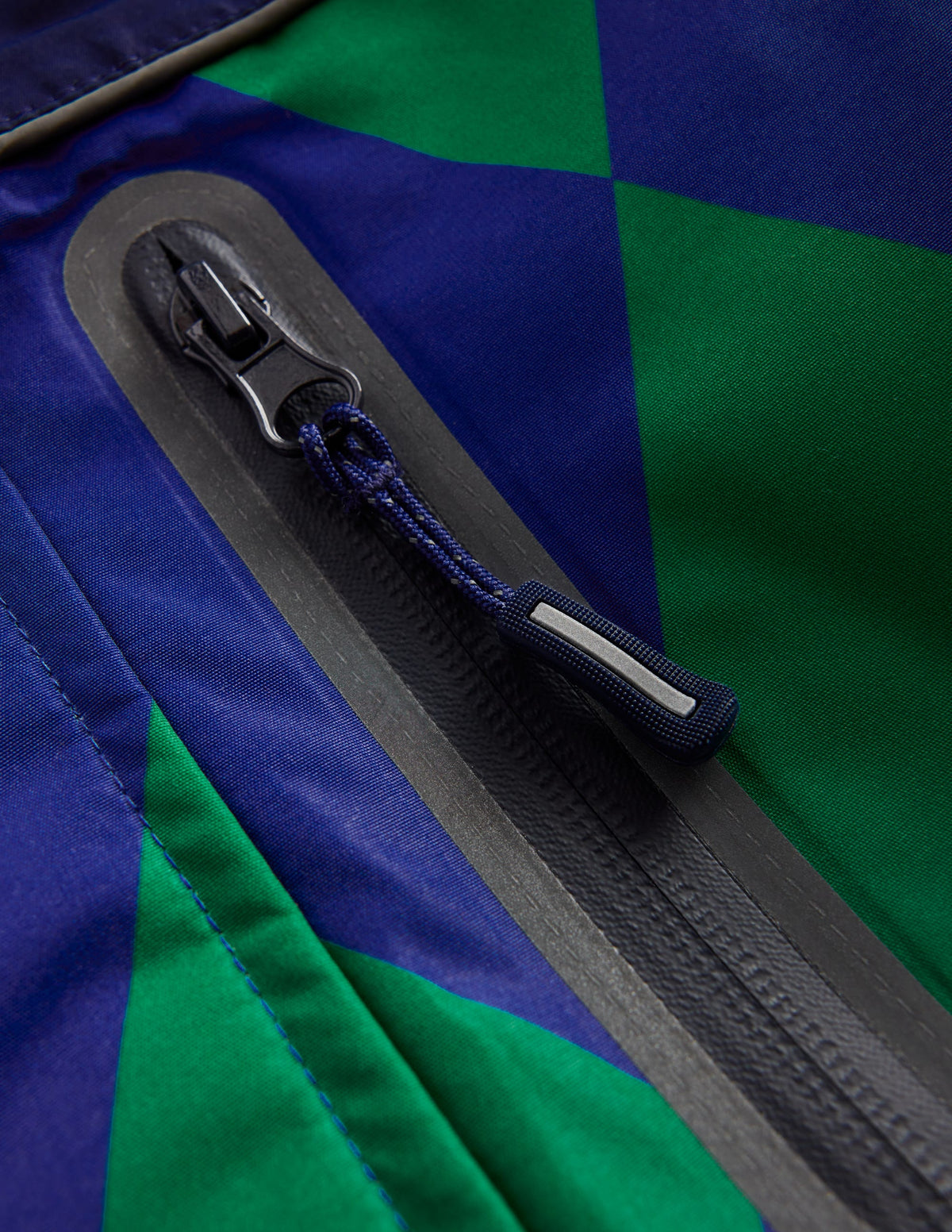 All-weather Waterproof Coat-Blue and Green - Image 3