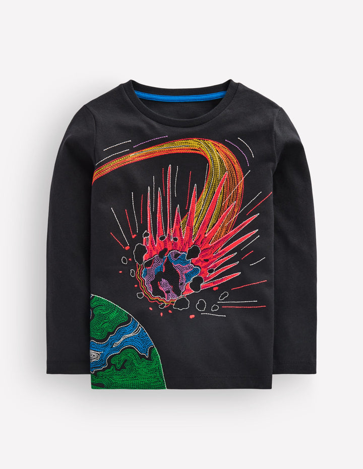 Glow Superstitch T-shirt-PHANTOM COMET