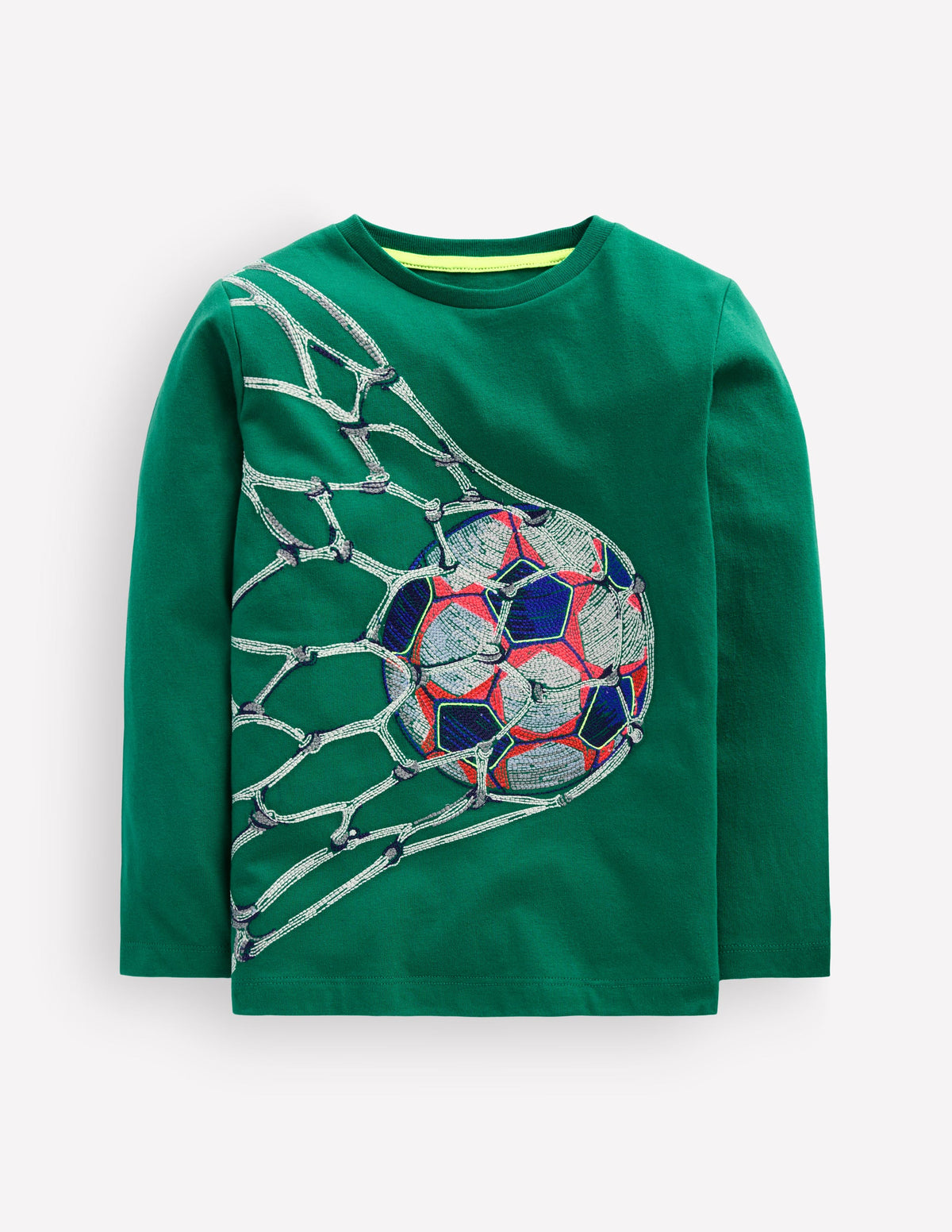 Glow Superstitch T-shirt-Jewel Green Football - Image 1
