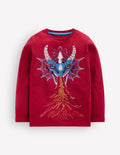 Glow Superstitch T-shirt-Chestnut Dragon