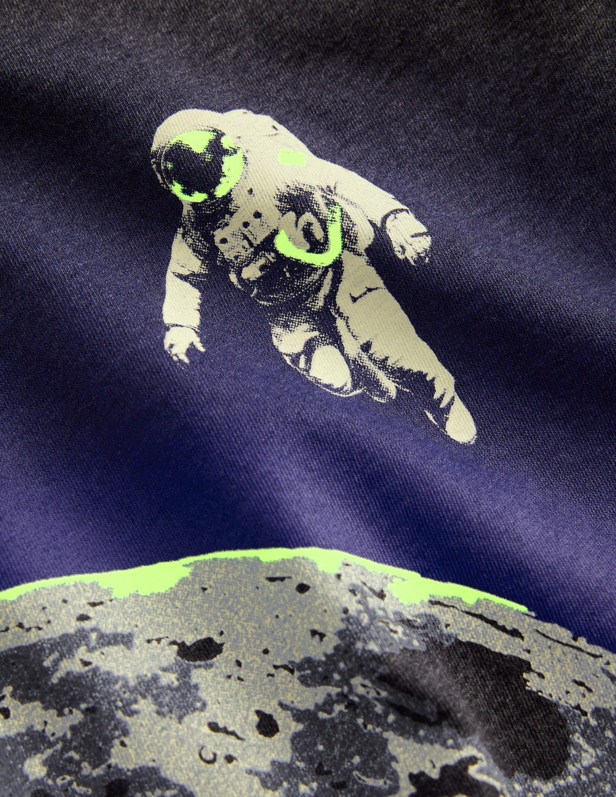Long Sleeve Glow T-shirt-Charcoal Marl Moon - Image 4