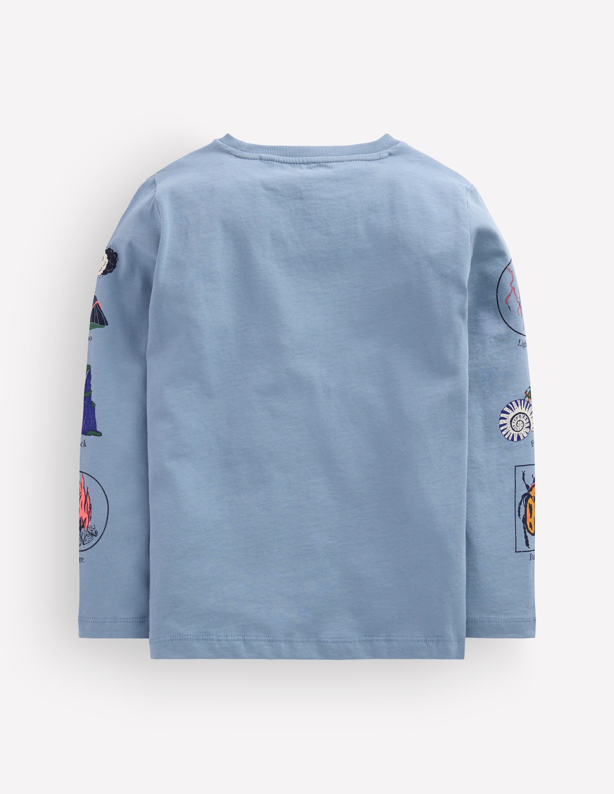 Long Sleeve Glow T-shirt-French Blue, Landscapes - Image 4