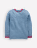 Cosy Mid-weight T-shirt-Blue Aura / Sweet Cherry