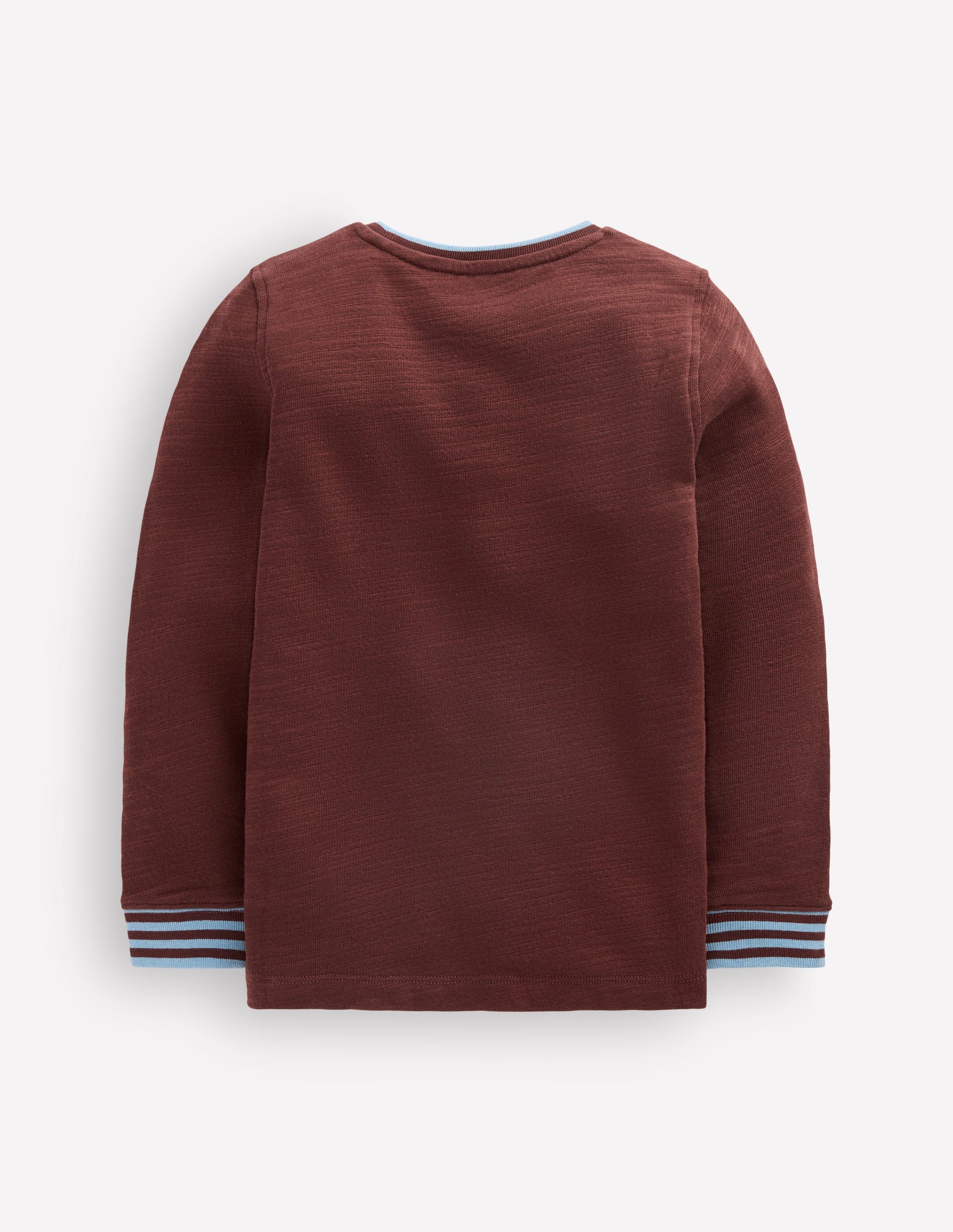 Cosy Mid-weight T-shirt-Woodland Brown / Glacier Blue-2