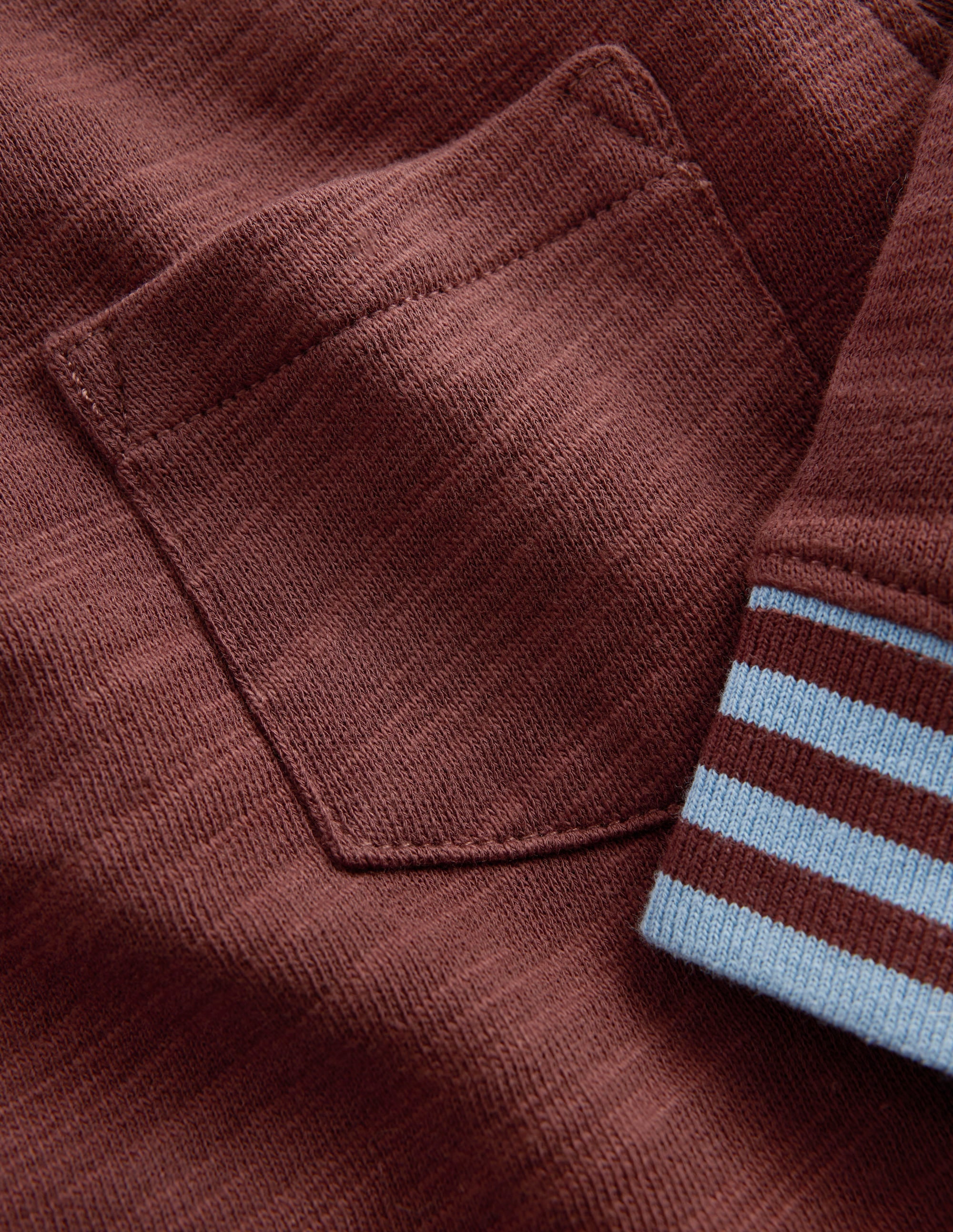 Cosy Mid-weight T-shirt-Woodland Brown / Glacier Blue - Image 3