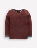 Cosy Mid-weight T-shirt-Woodland Brown / Glacier Blue