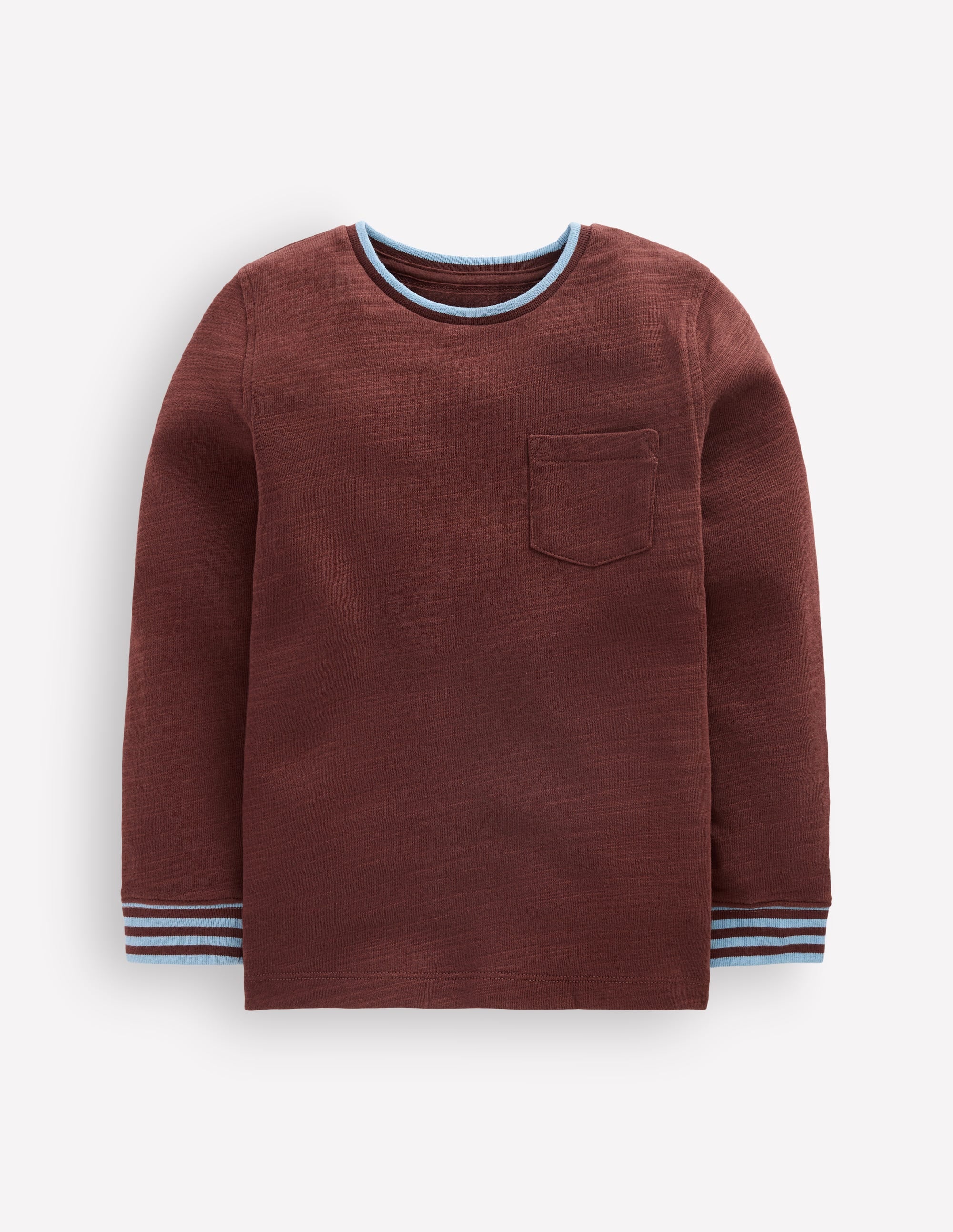 Cosy Mid-weight T-shirt-Woodland Brown / Glacier Blue - Image 1