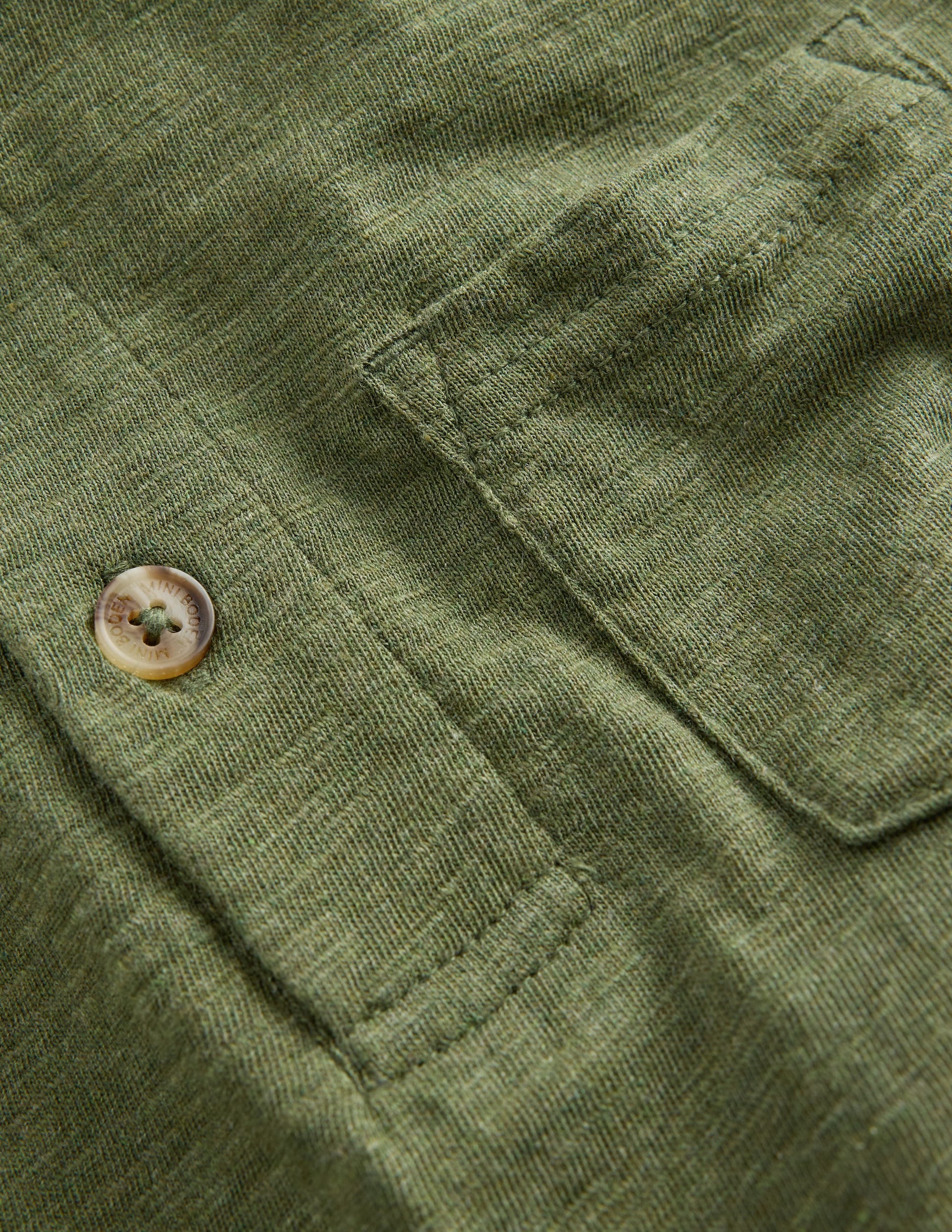 Long Sleeve Slub Polo-Green Marl-3