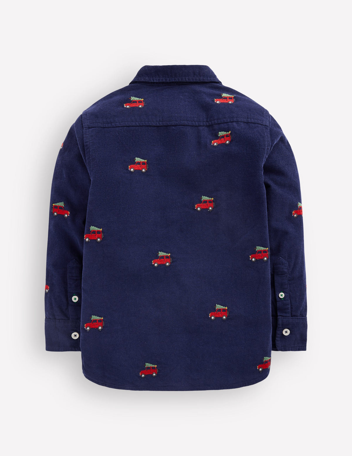 Embroidered Corduroy Shirt-College Navy Jeep - Image 2