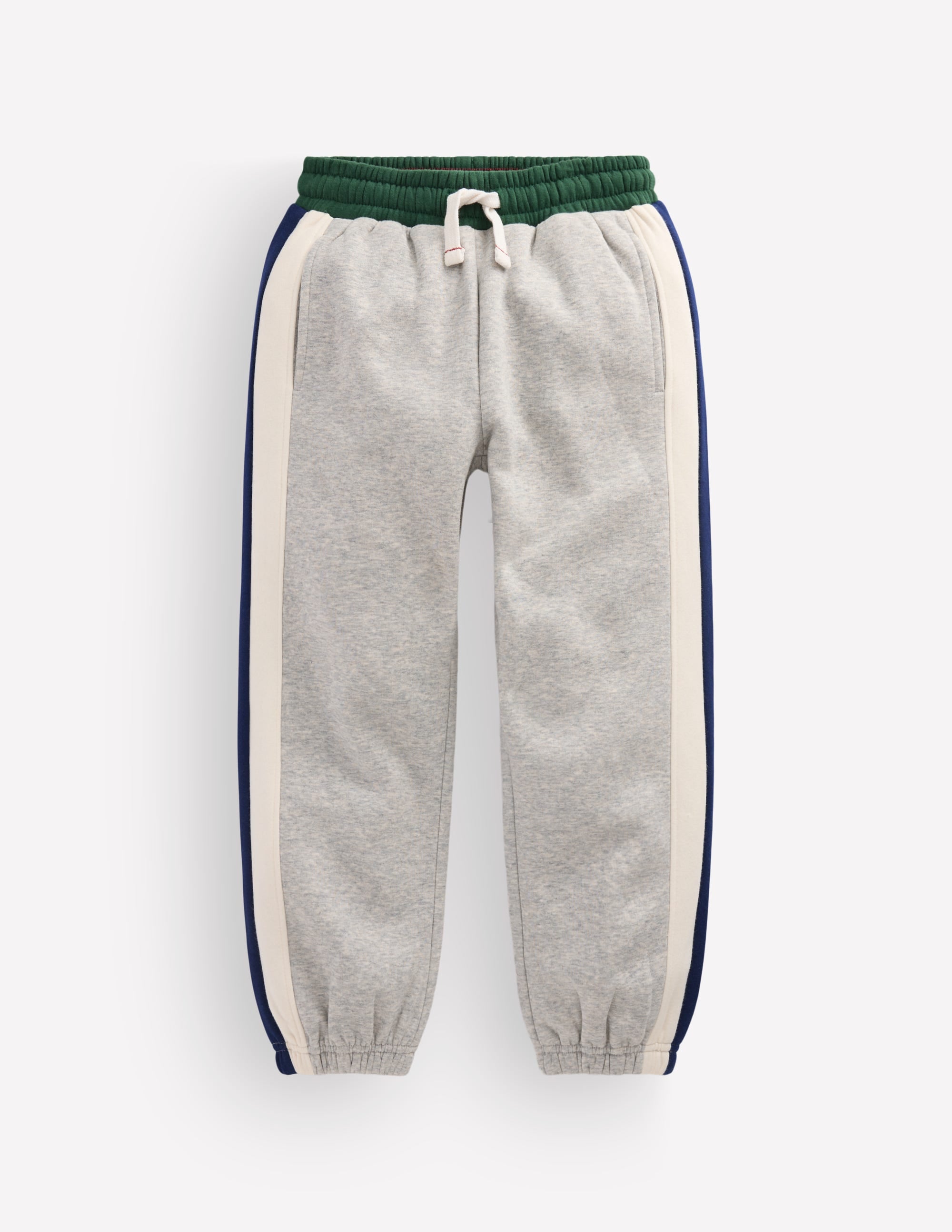 Colourblock Cuffed Joggers-GREY MARL MULTI STRIPE - Image 1
