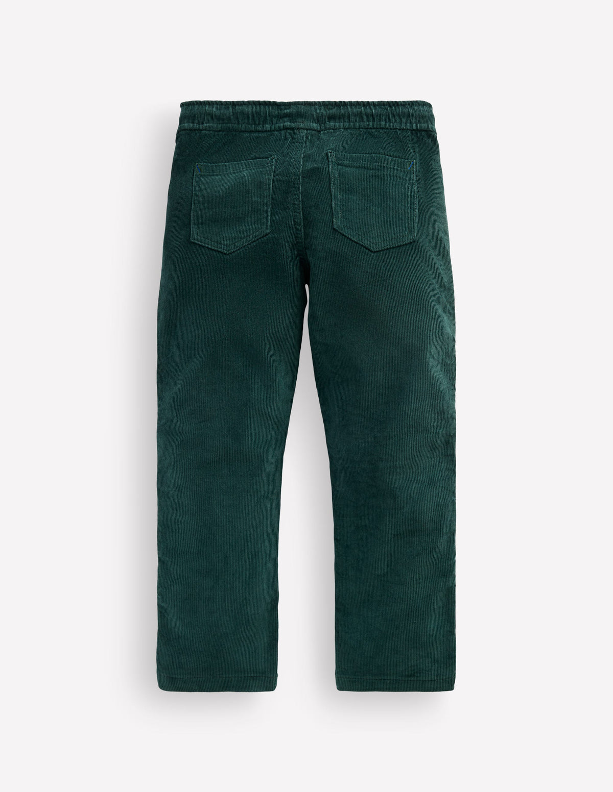 Slim Pull-on Trousers-Dark Green Cord-2