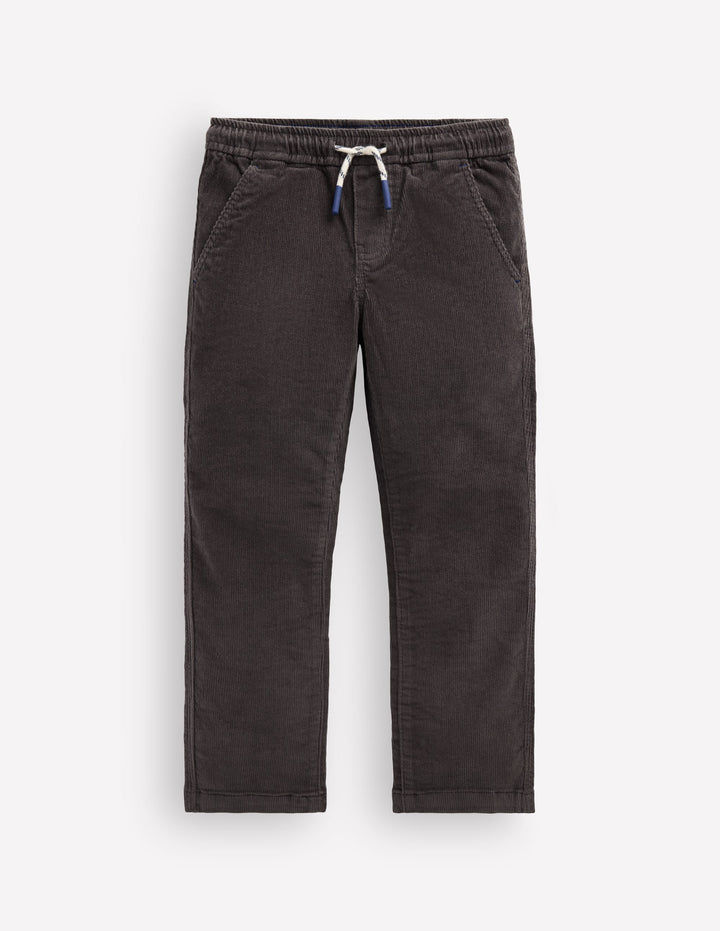 Slim Pull-on Trousers-Grey Cord