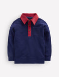 Smart Collared Sweatshirt-College Navy