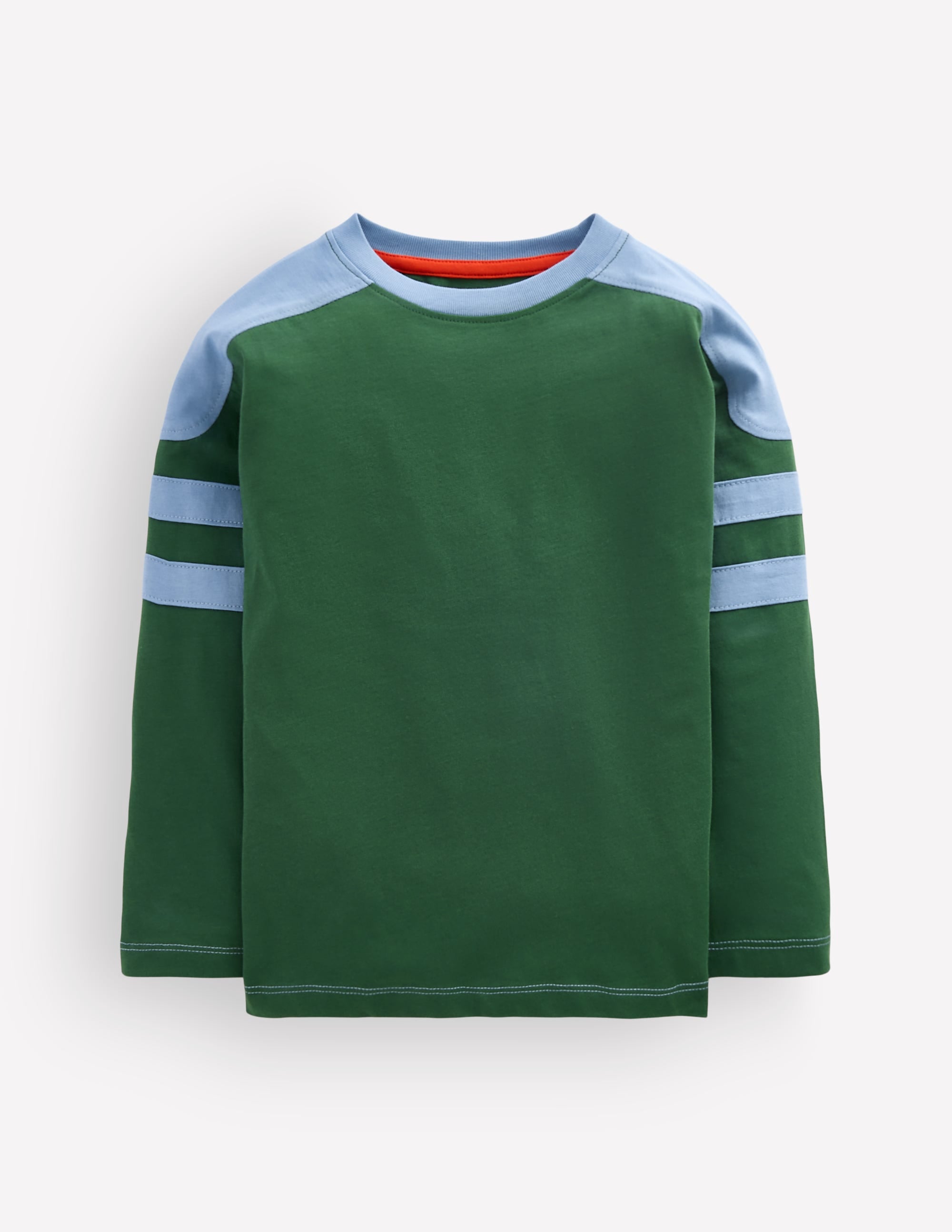 Colour Block T-shirt-Hunter Green - Image 1