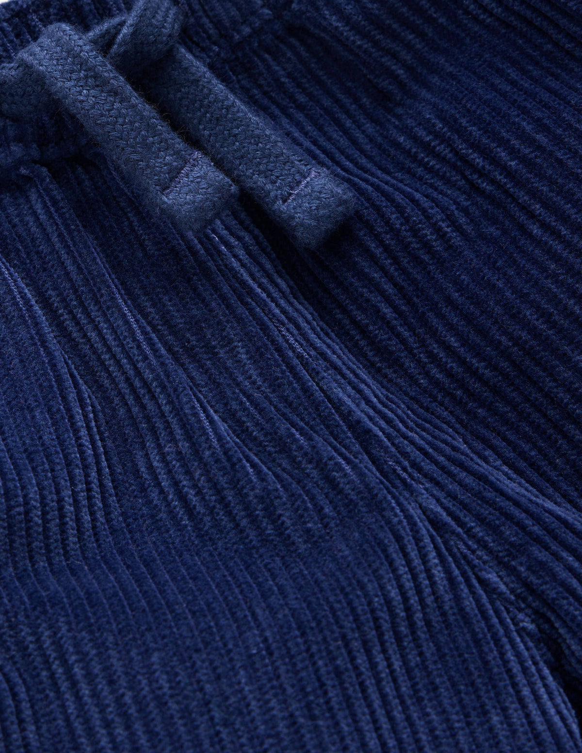 Easy Straight Cord Trousers-Navy-3