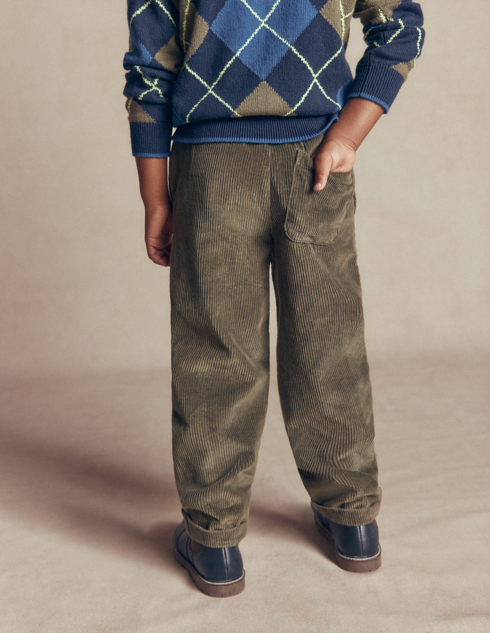 Easy Straight Cord Trousers-Bungee Cord - Image 2