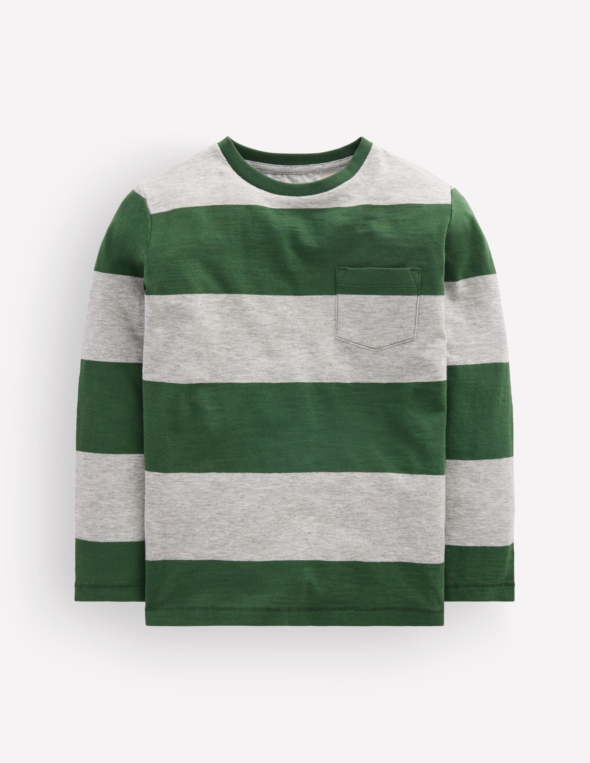 Everyday Long Sleeve T-Shirt-Hunter Green / Grey Marl - Image 1