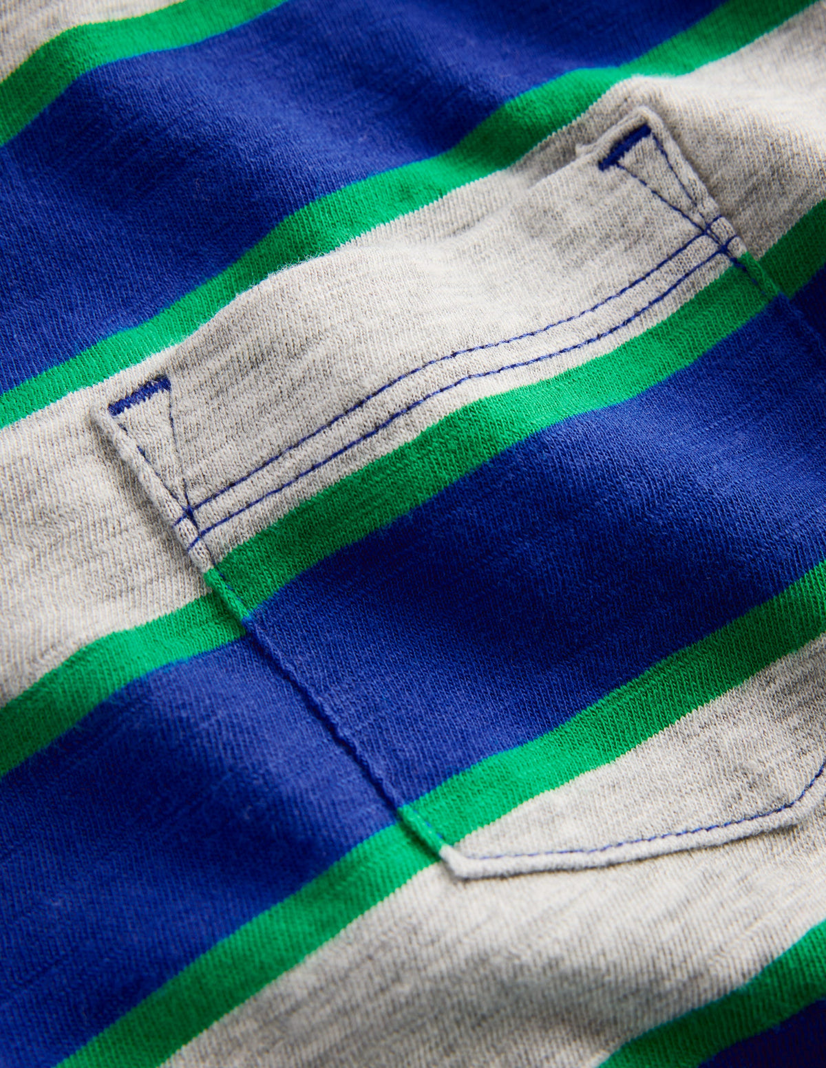 Everyday Long Sleeve T-Shirt-Grey Marl/Blue/Green-3