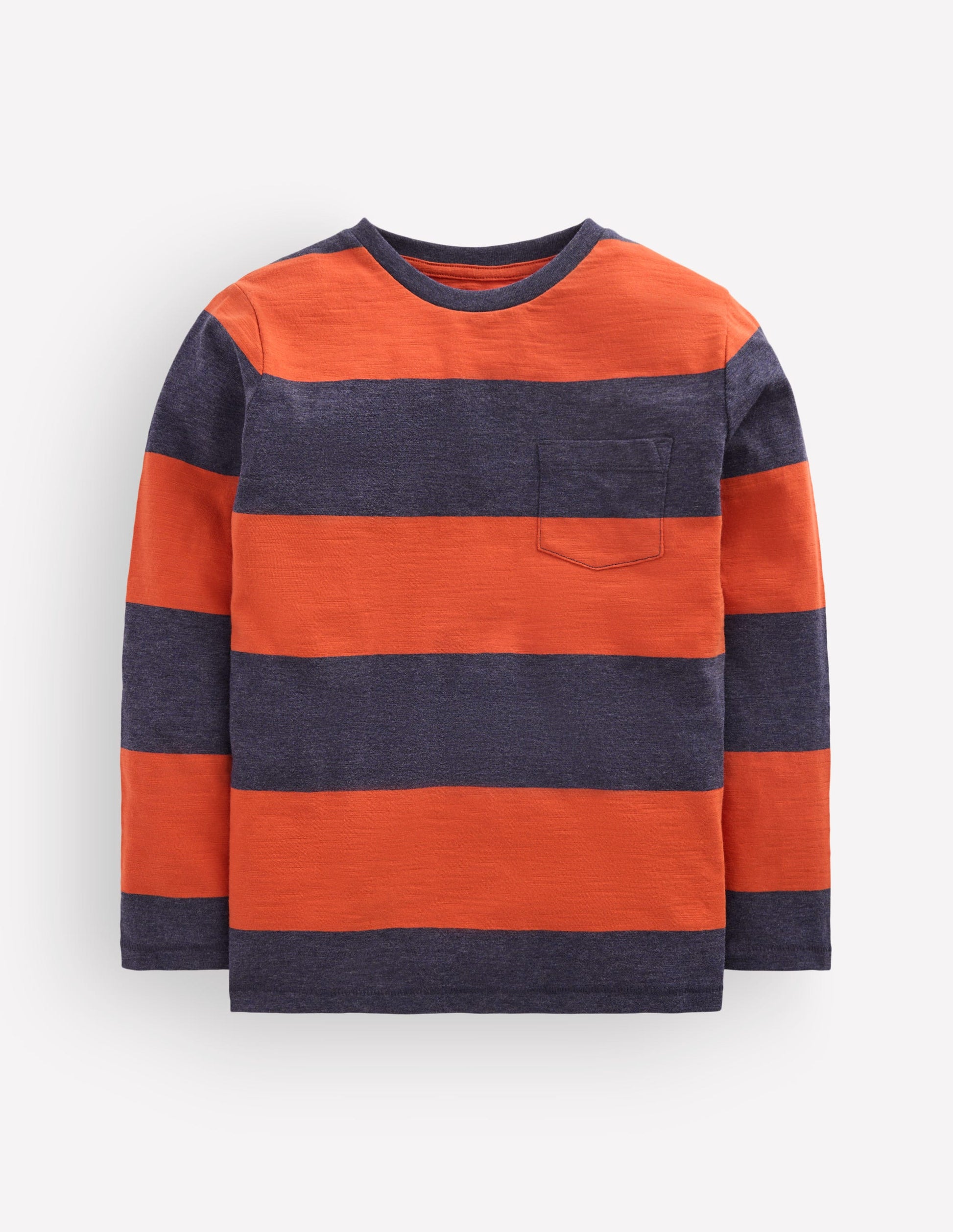 Everyday Long Sleeve T-Shirt-Conker Brown / Navy Marl-1