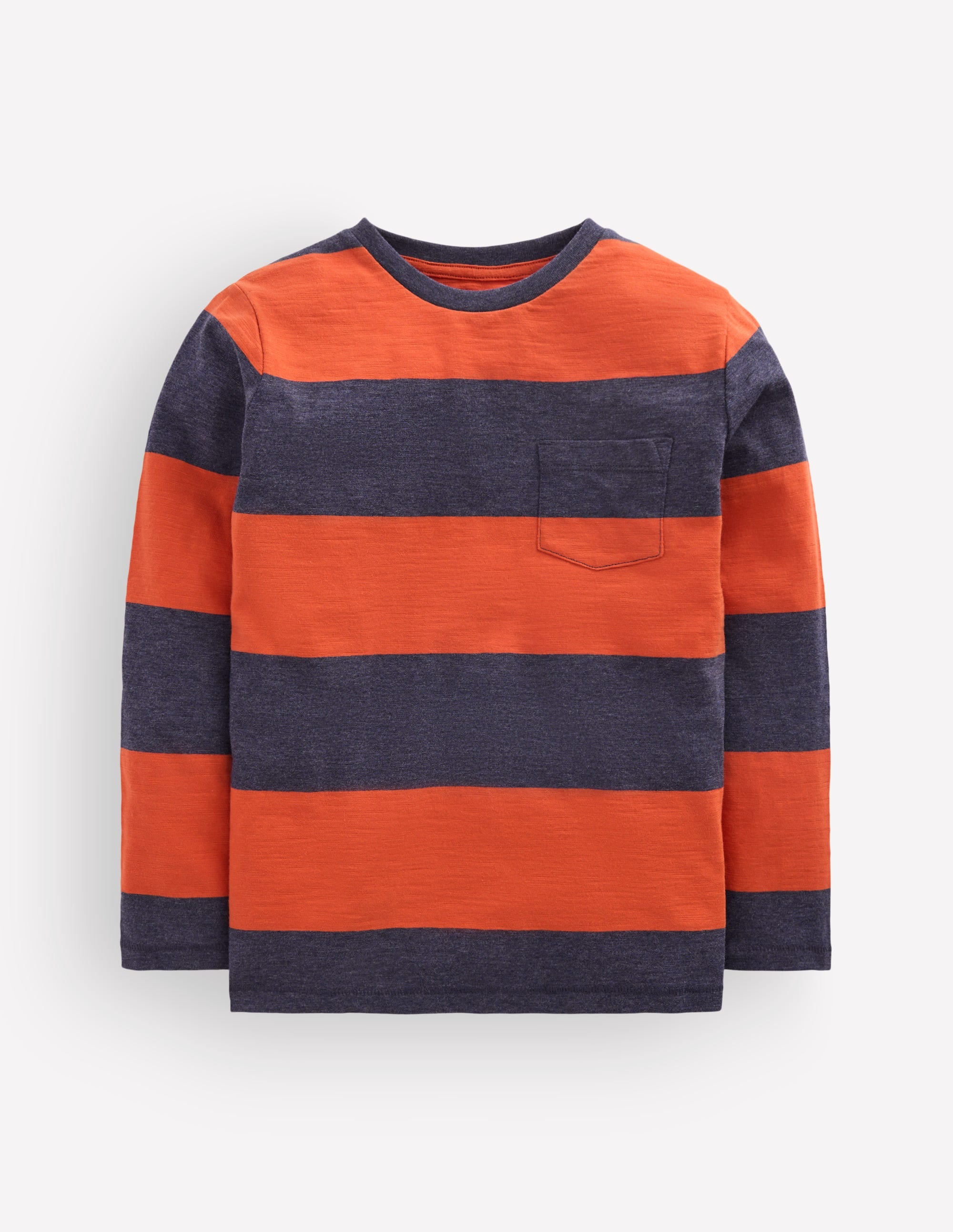Everyday Long Sleeve T-Shirt-Conker Brown / Navy Marl - Image 1