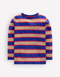 Everyday Long Sleeve T-Shirt-Brown/Blue/Red