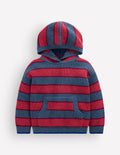 Chunky Cotton Hoodie-Denim Blue Stripe