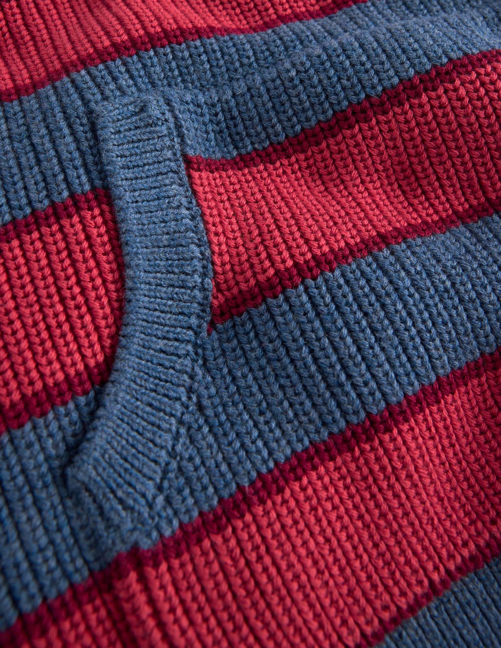 Chunky Cotton Hoodie-Denim Blue Stripe-3