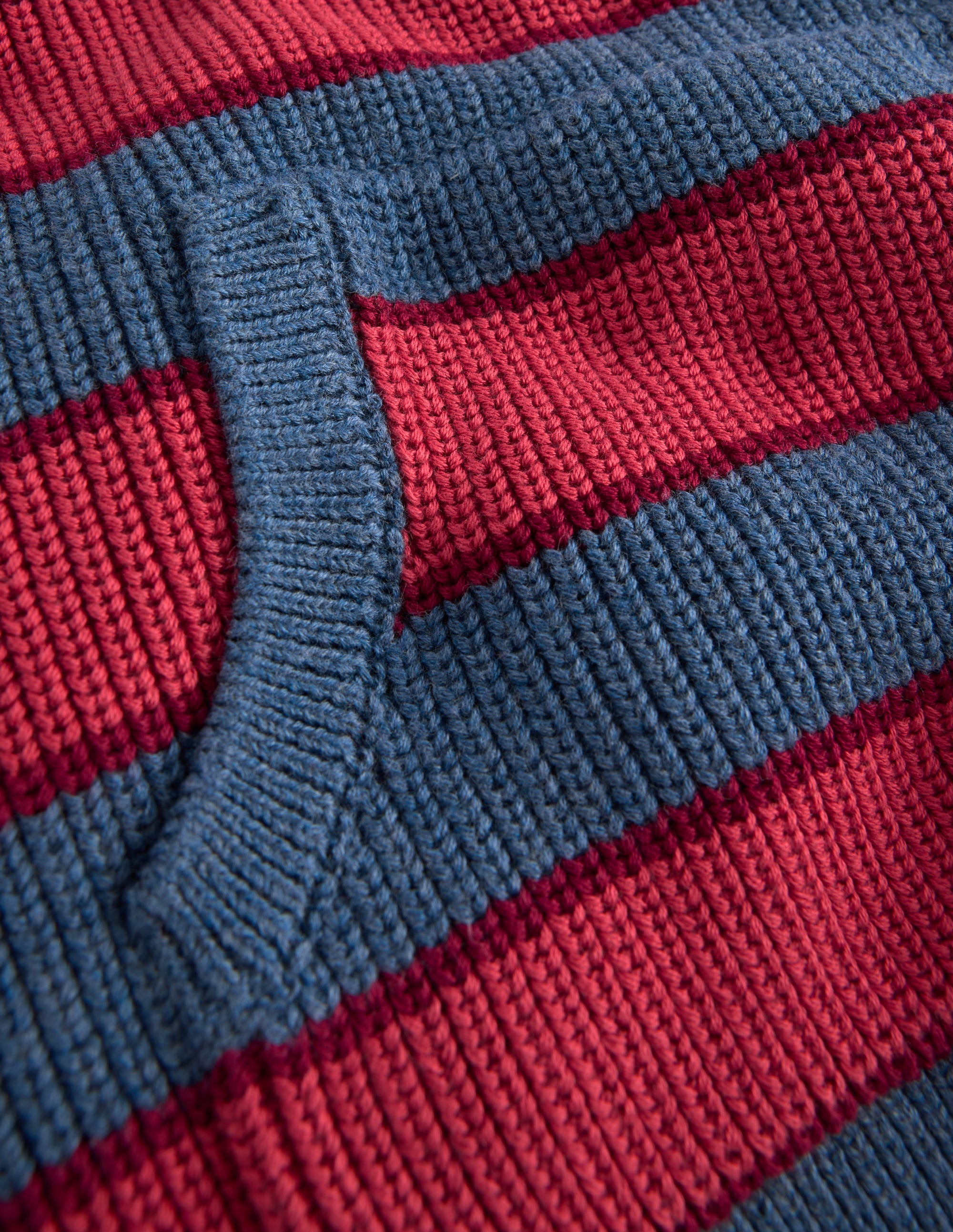 Chunky Cotton Hoodie-Denim Blue Stripe - Image 3