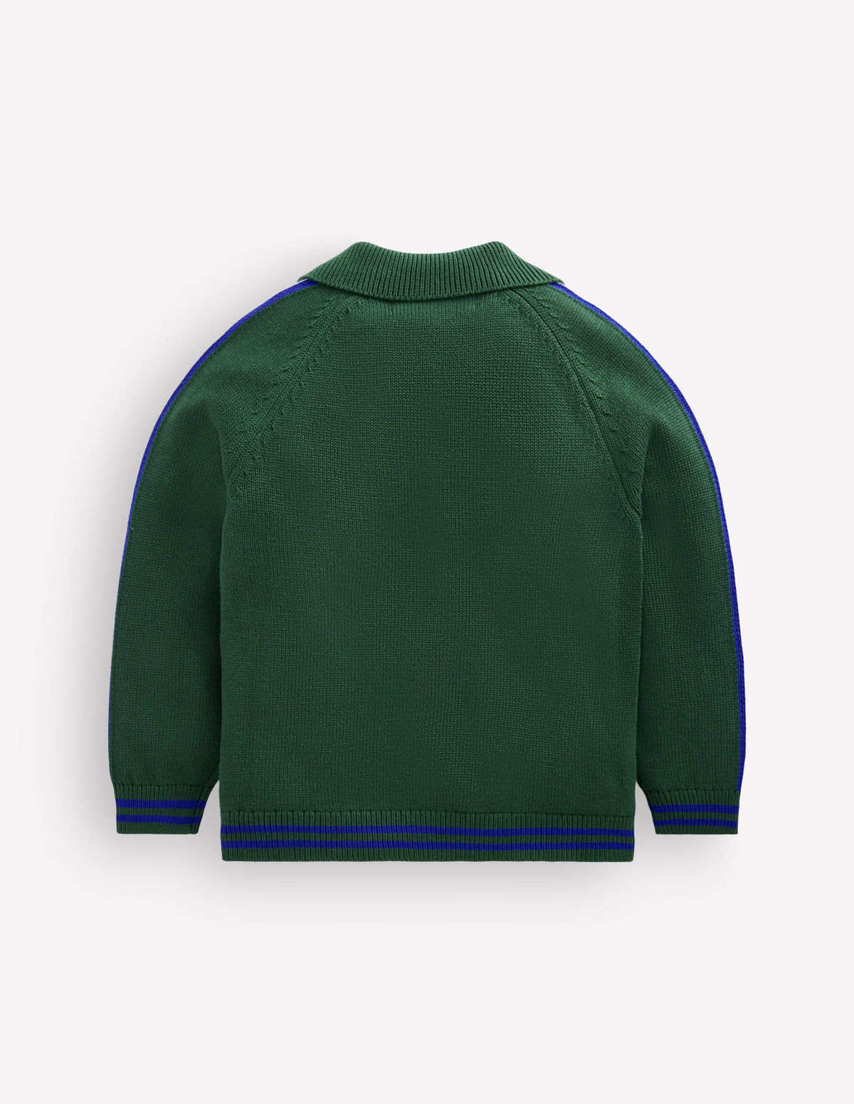 Smart Zip-through Jumper-Brunswick Green Marl-3