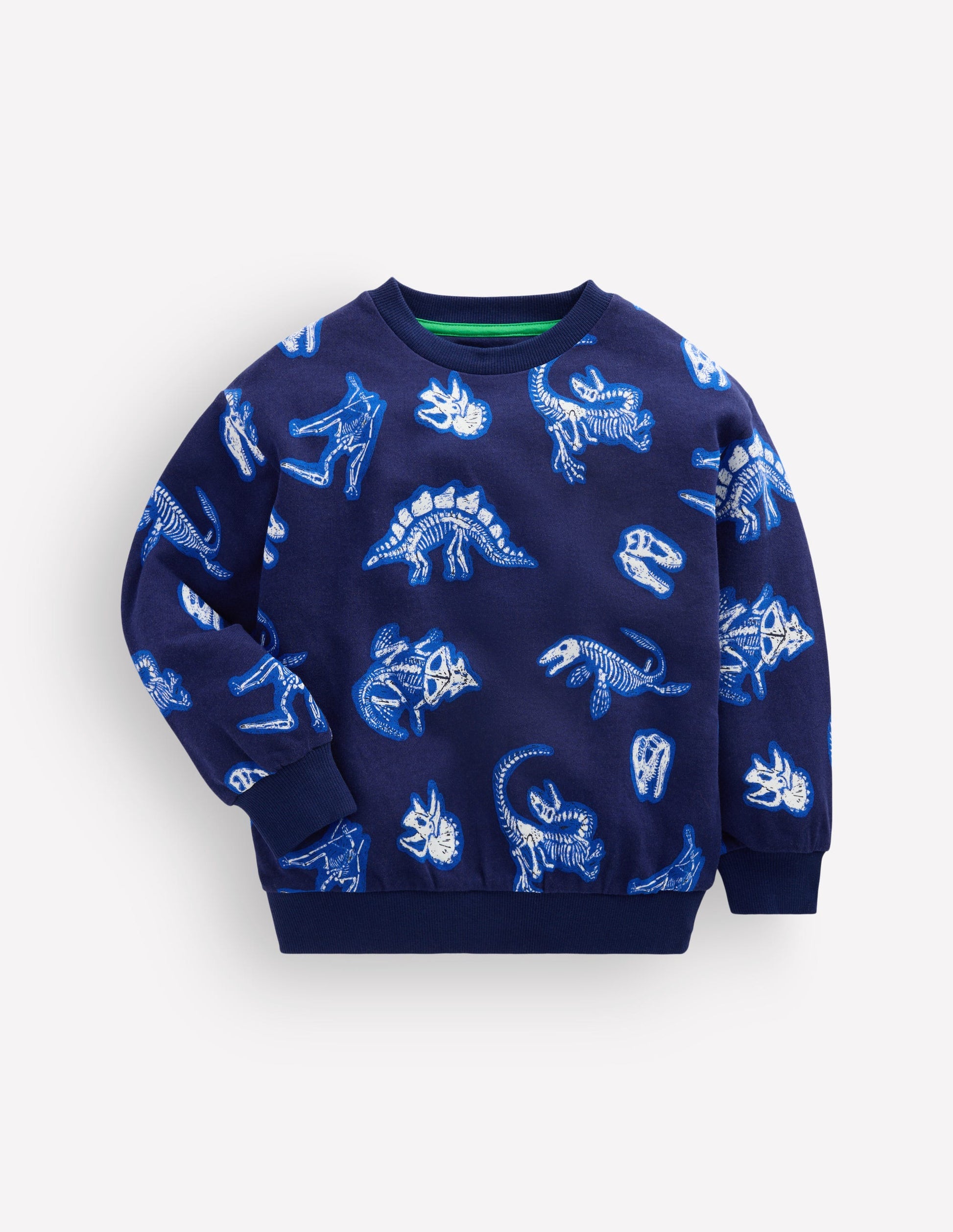Glow-In-The-Dark Sweatshirt-College Navy Dino-1