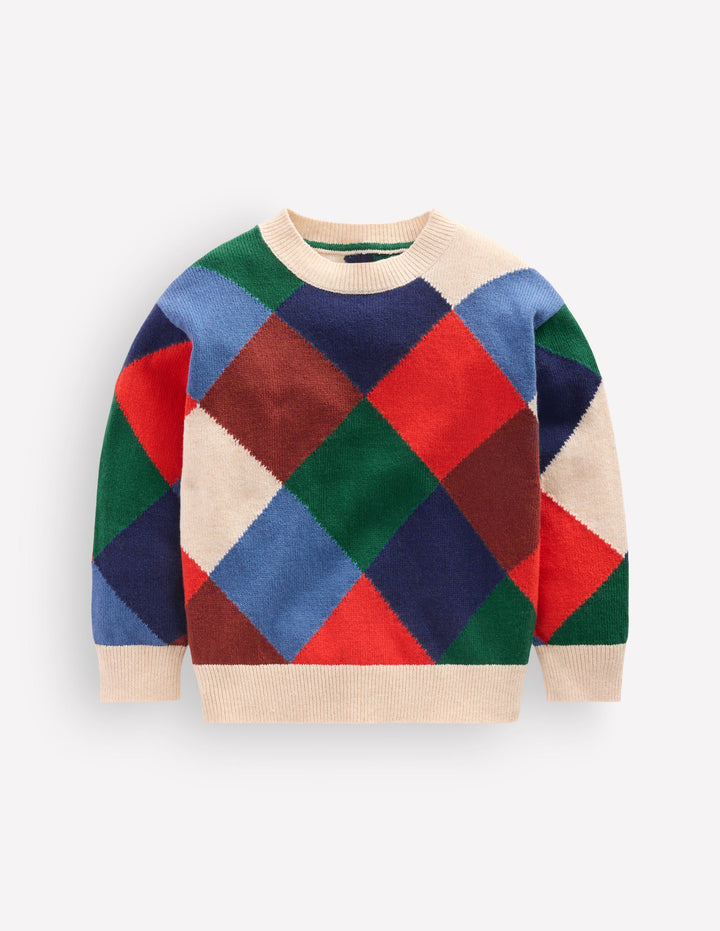 Argyle Jumper-Multi