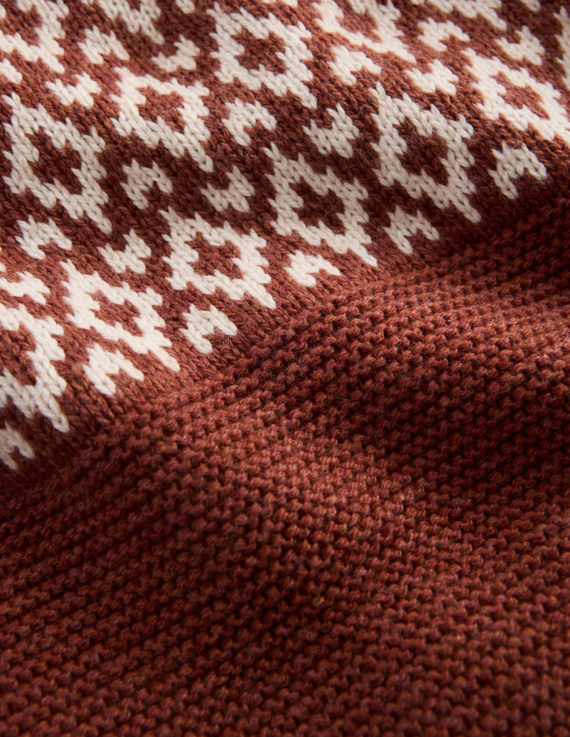 Relaxed Fair Isle Jumper-Auburn Melange - Image 4