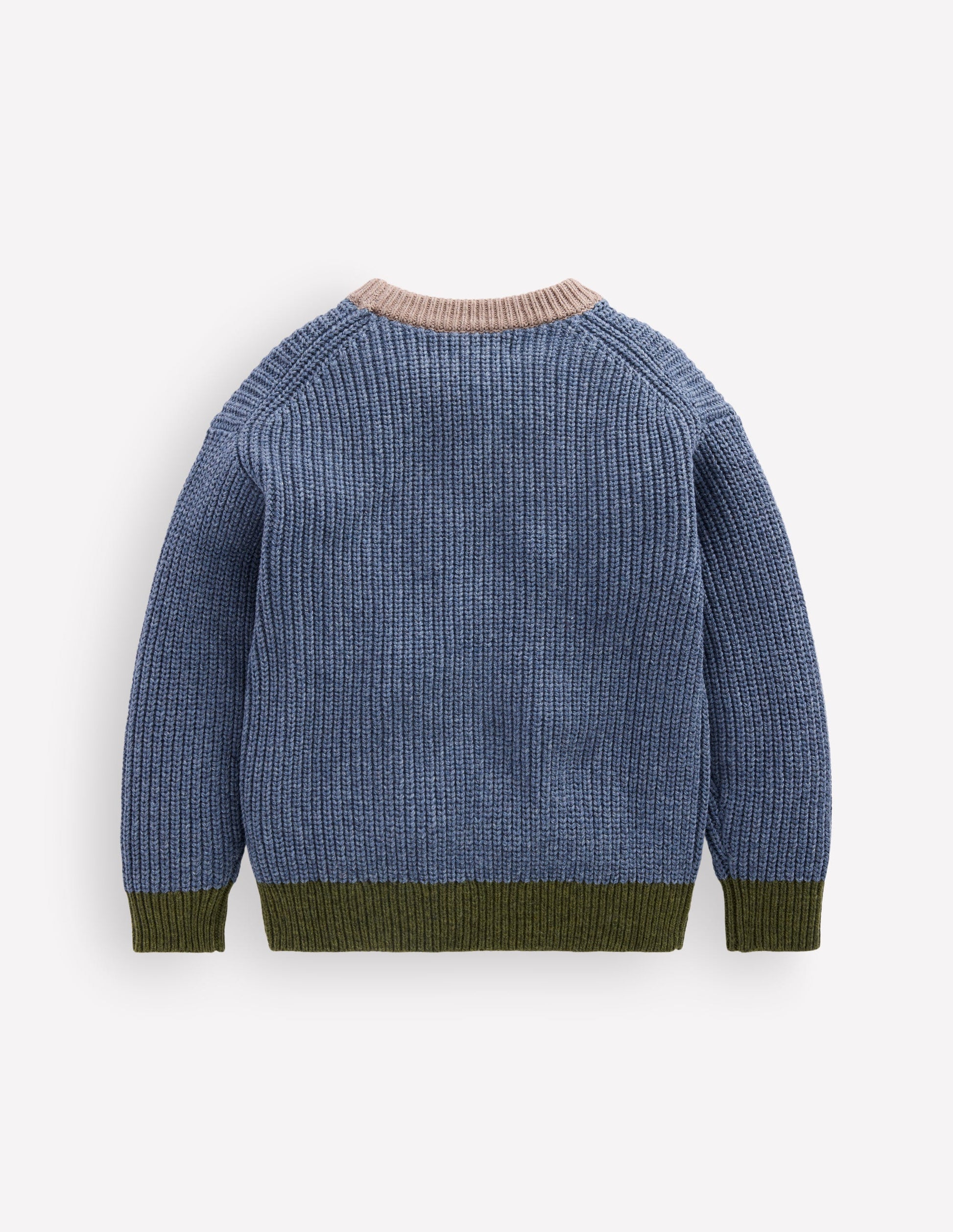 Contrast Pocket Jumper-Navy Melange-6