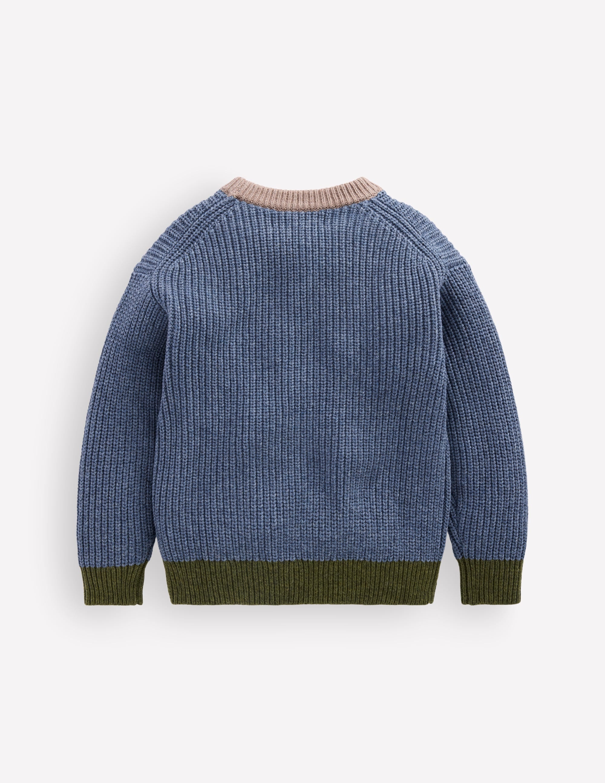 Contrast Pocket Jumper-Navy Melange - Image 6