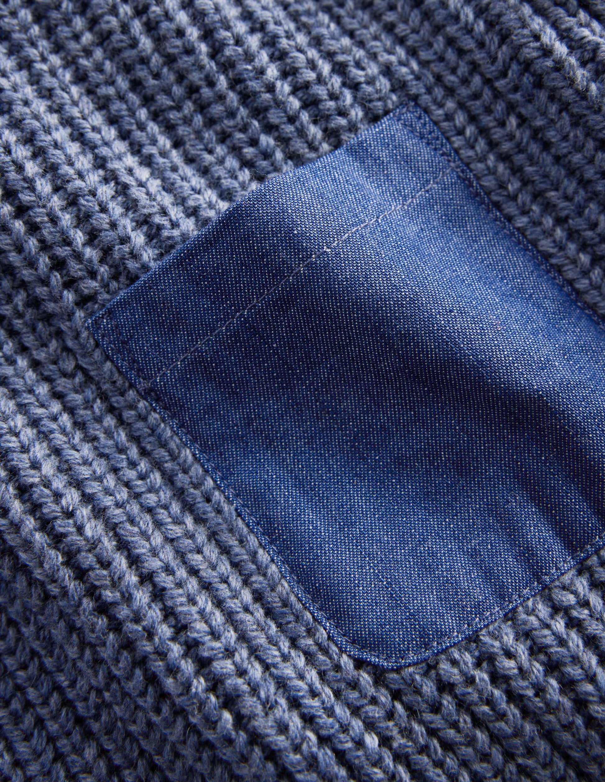 Contrast Pocket Jumper-Navy Melange-7