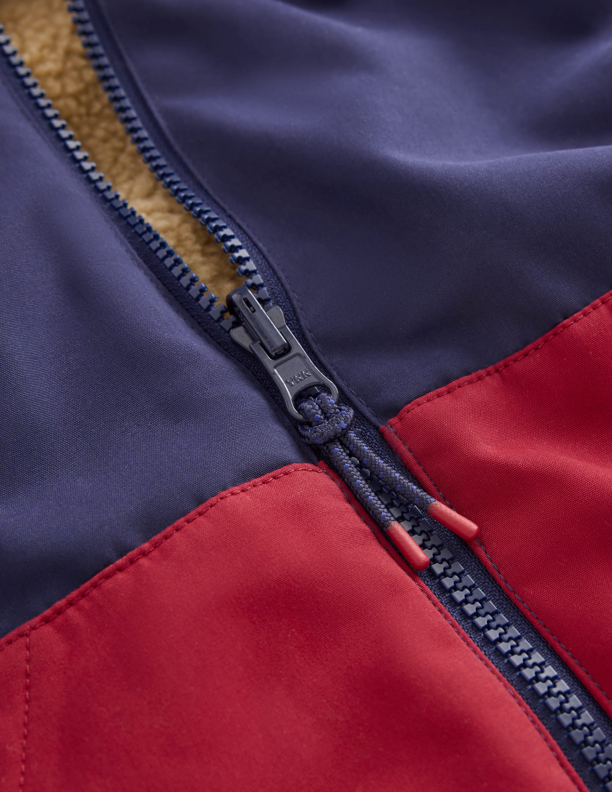 Reversible Borg Bomber-BLUE and RED colourblock - Image 3