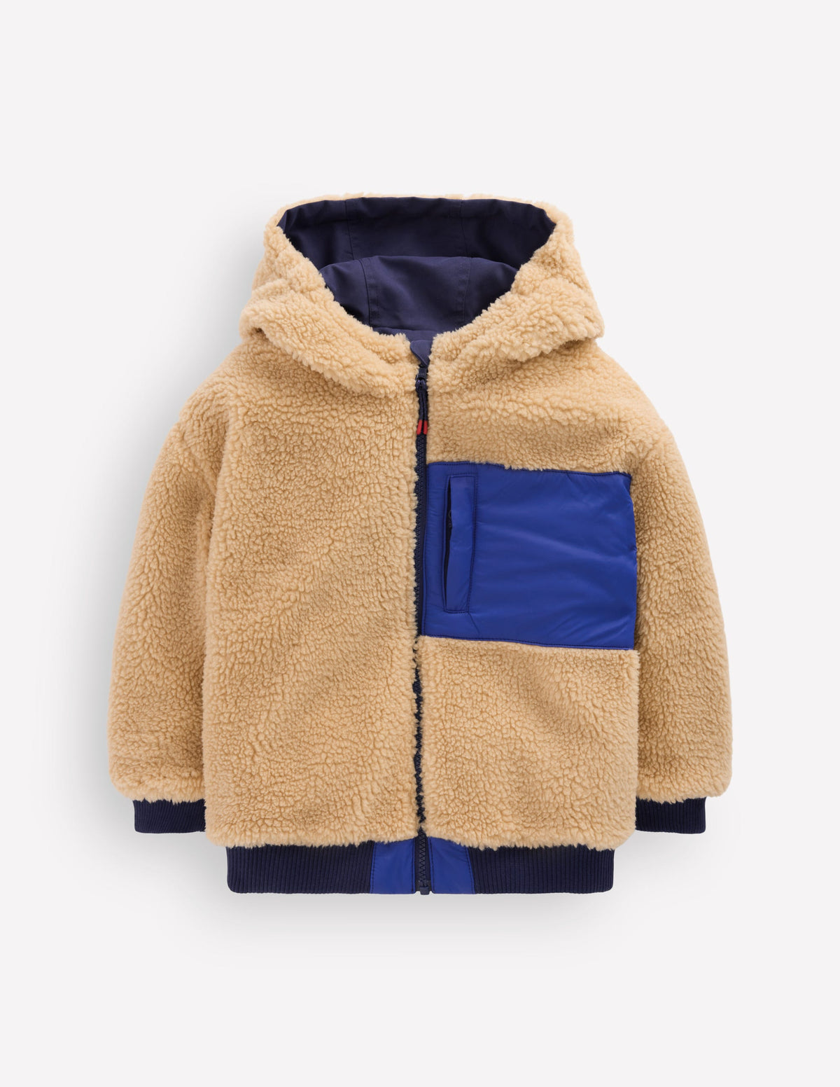 Reversible Borg Bomber-BLUE and RED colourblock - Image 4