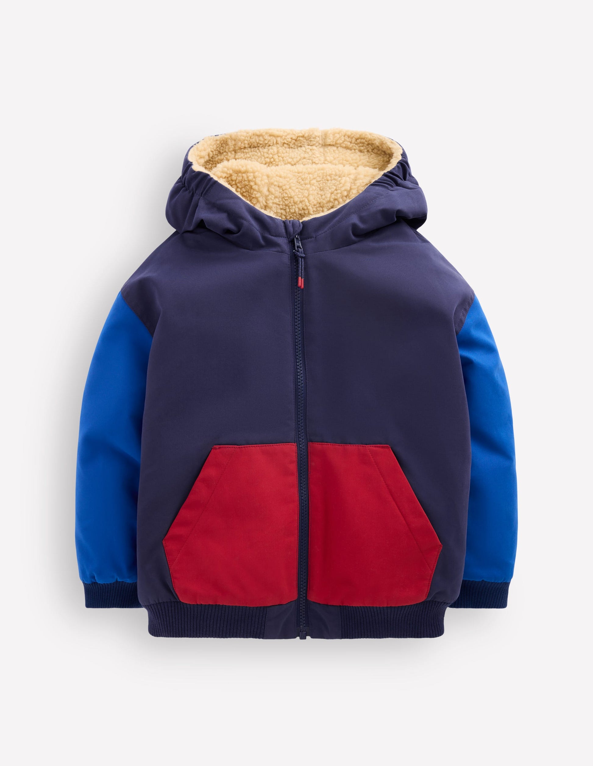 Reversible Borg Bomber-BLUE and RED colourblock-1
