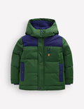 Borg Lined Puffer Coat-Brunswick Green