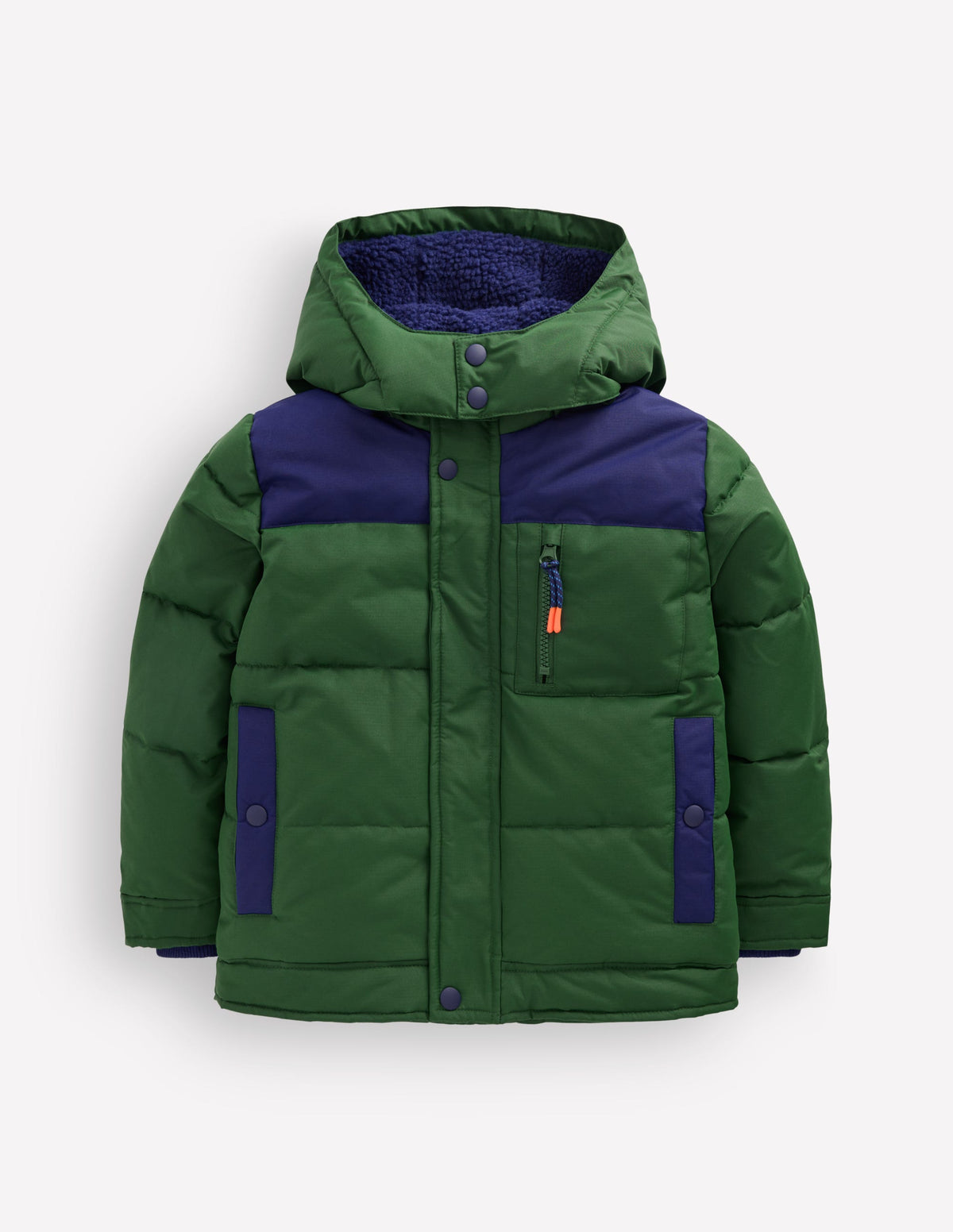 Borg Lined Puffer Coat-Brunswick Green - Image 1