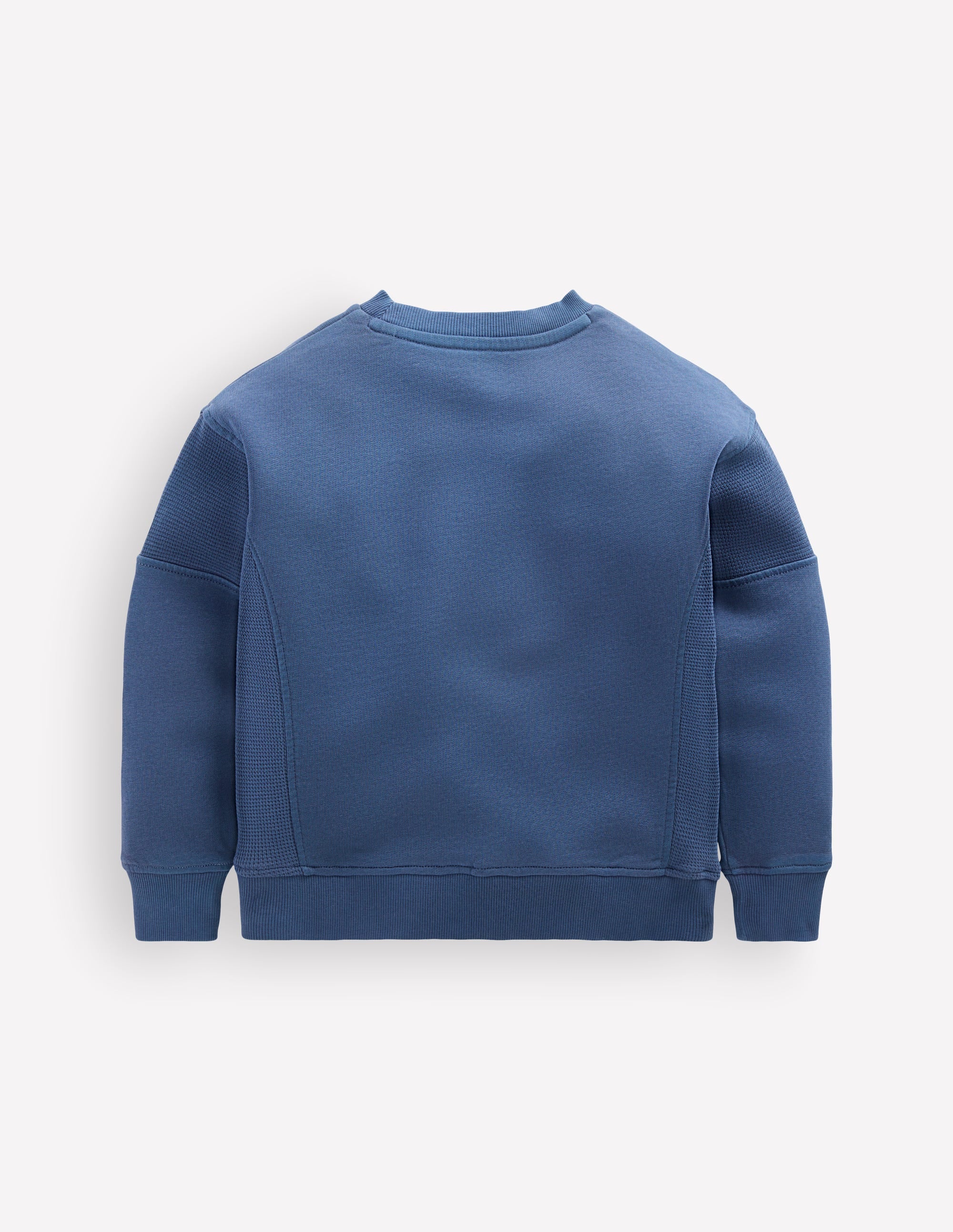 Garment Dye Waffle Mix Sweater-Denim Blue - Image 2
